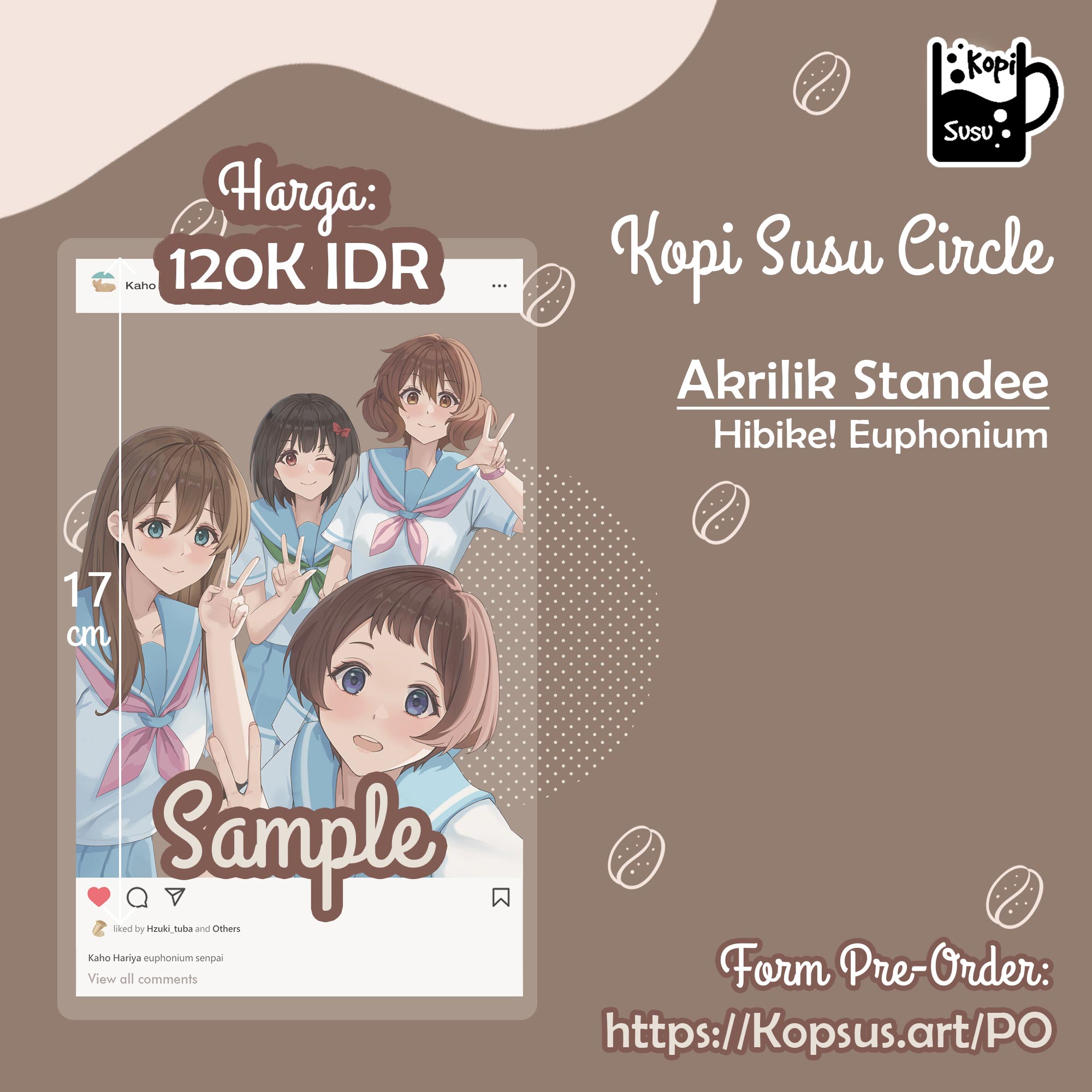 Akrilik Instagram Soraski Hina, Ryuuge Kisaki, Wakamo, Akira Blue Archive, Nahida Genshin Impact