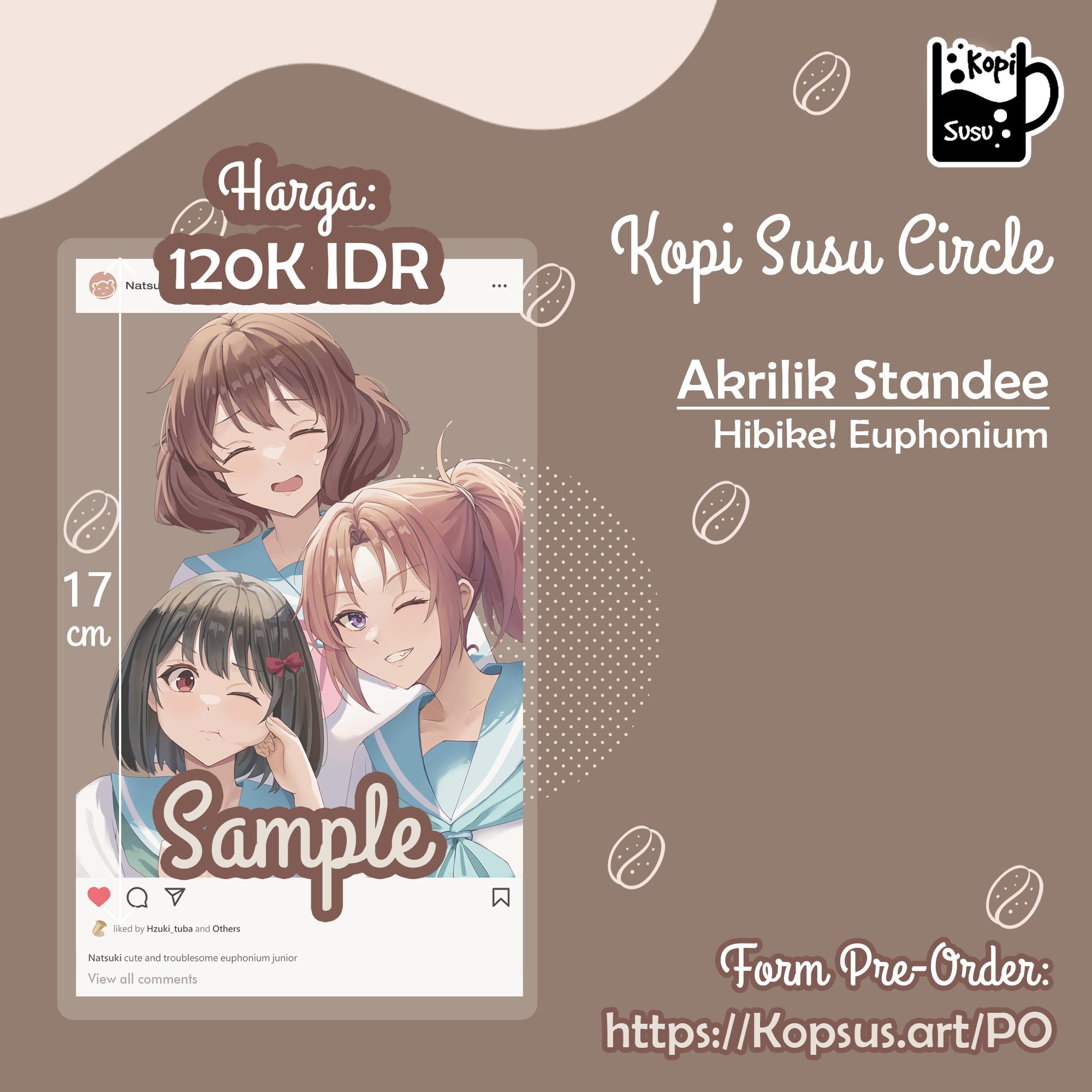 Akrilik Instagram Soraski Hina, Ryuuge Kisaki, Wakamo, Akira Blue Archive, Nahida Genshin Impact