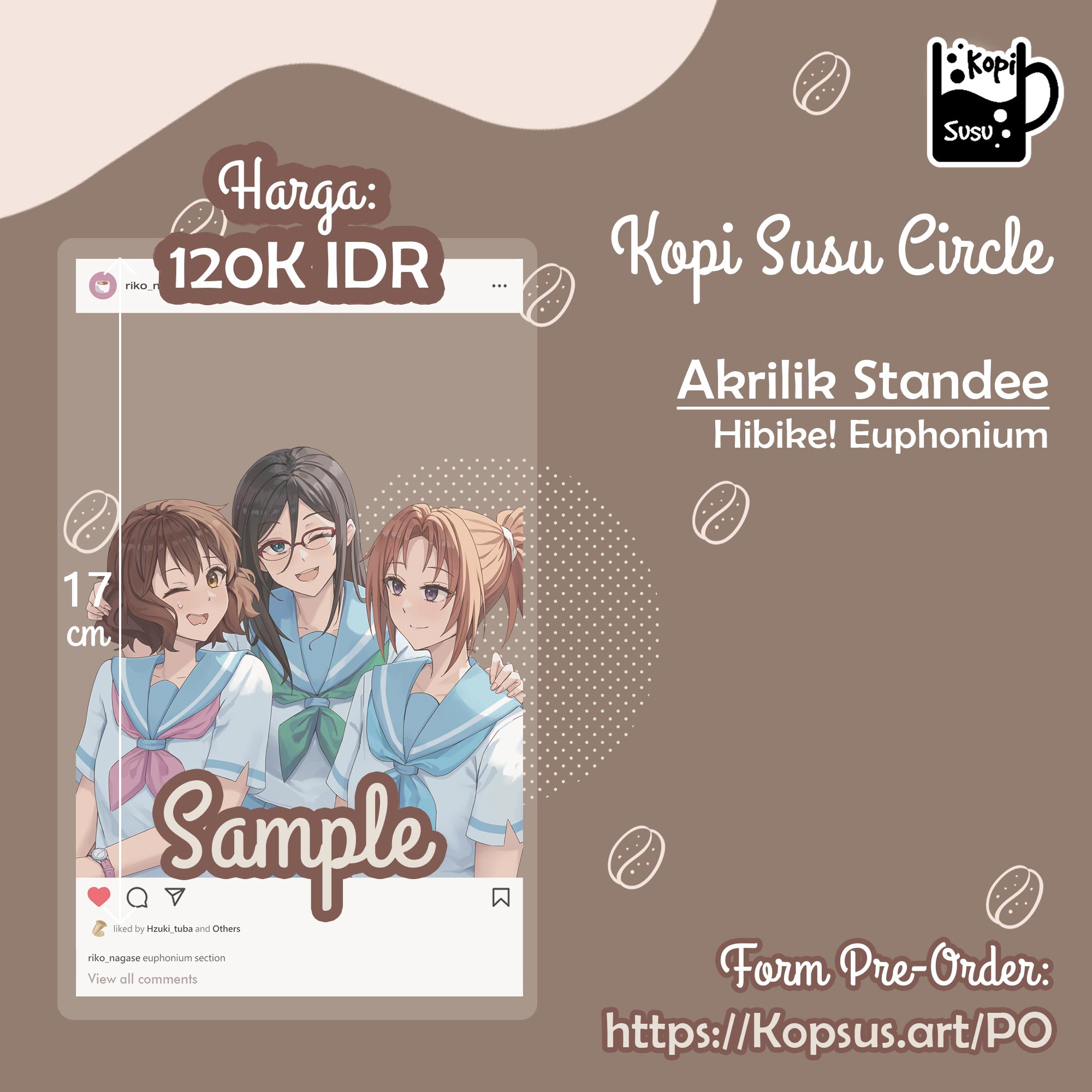 Akrilik Instagram Soraski Hina, Ryuuge Kisaki, Wakamo, Akira Blue Archive, Nahida Genshin Impact