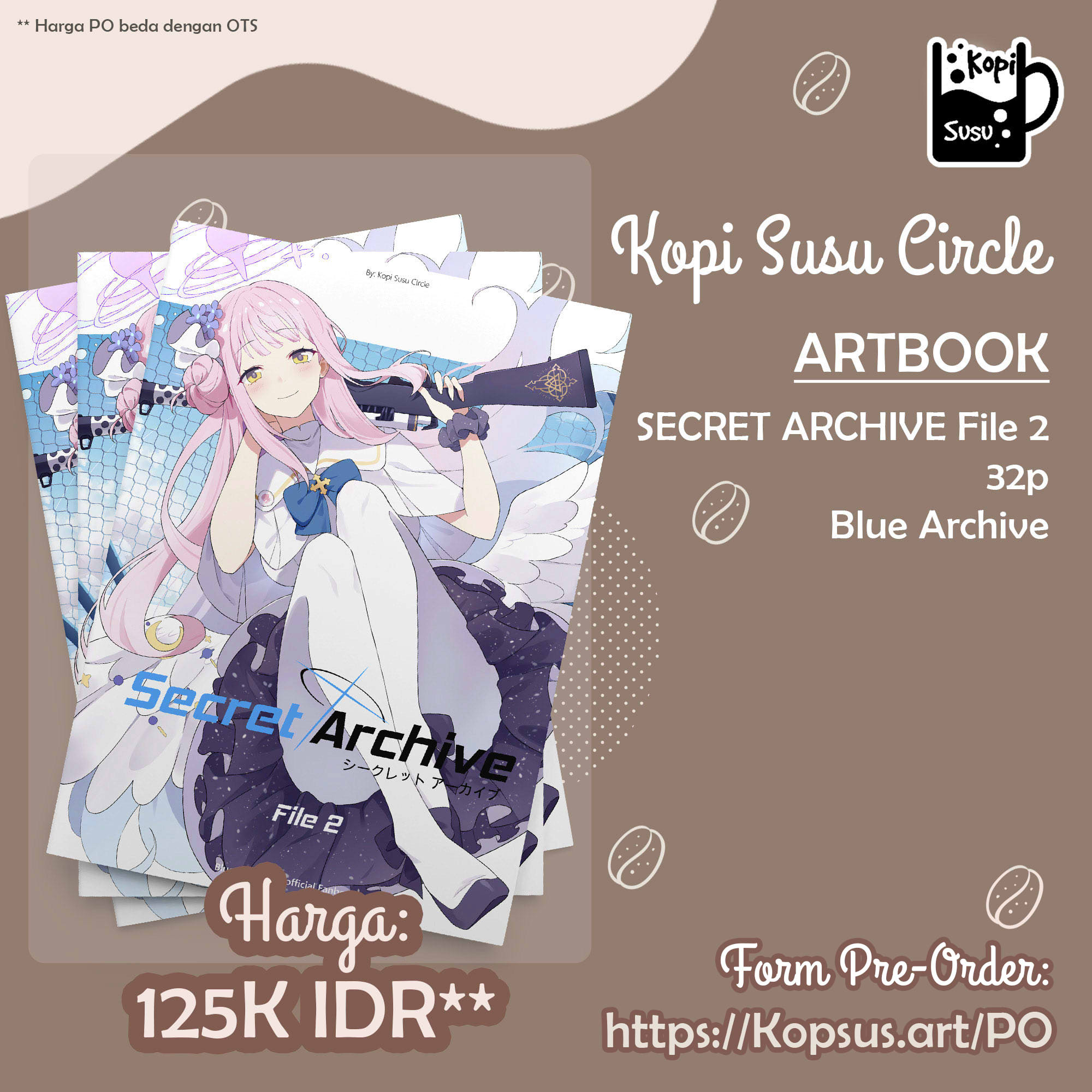 Blue Archive Unofficial Artbook Secret Archive File 1, Secret Archive File 2, Secret Archive File 3, Kani Archive