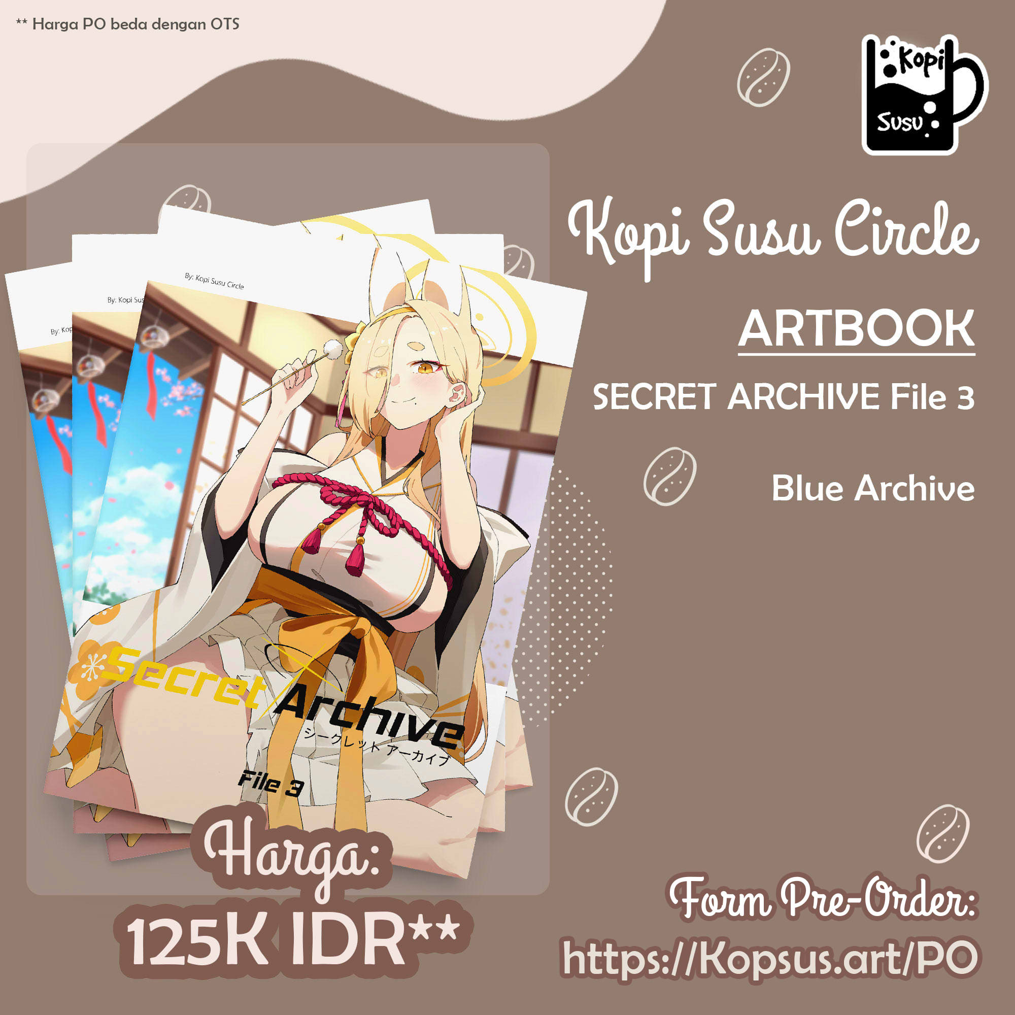 Blue Archive Unofficial Artbook Secret Archive File 1, Secret Archive File 2, Secret Archive File 3, Kani Archive