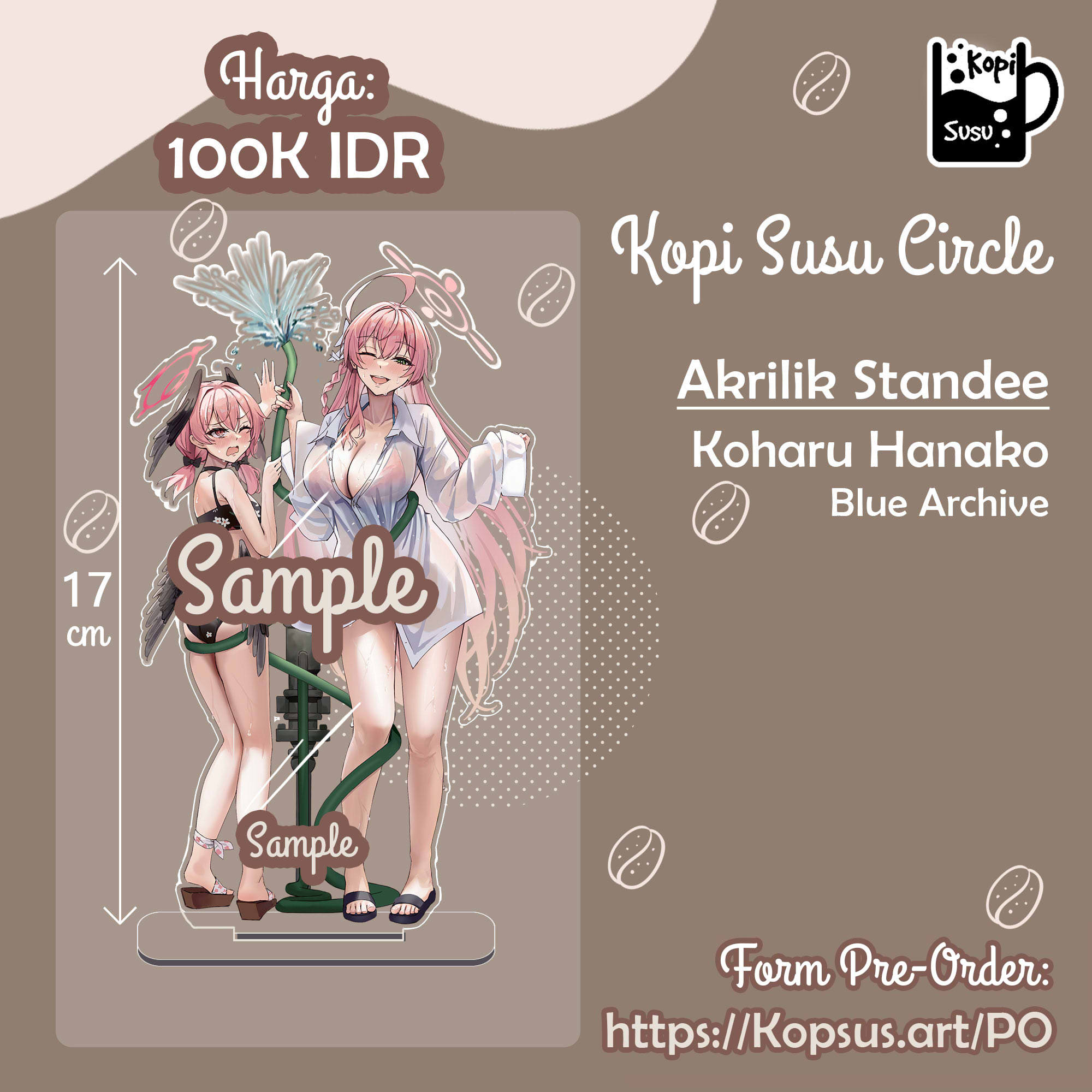 Akrilik Standee Iroha Isshiki, Yui Yuigahama, Yukino Yukinoshita OreGairu, Koharu Hanako, Toki Blue Archive