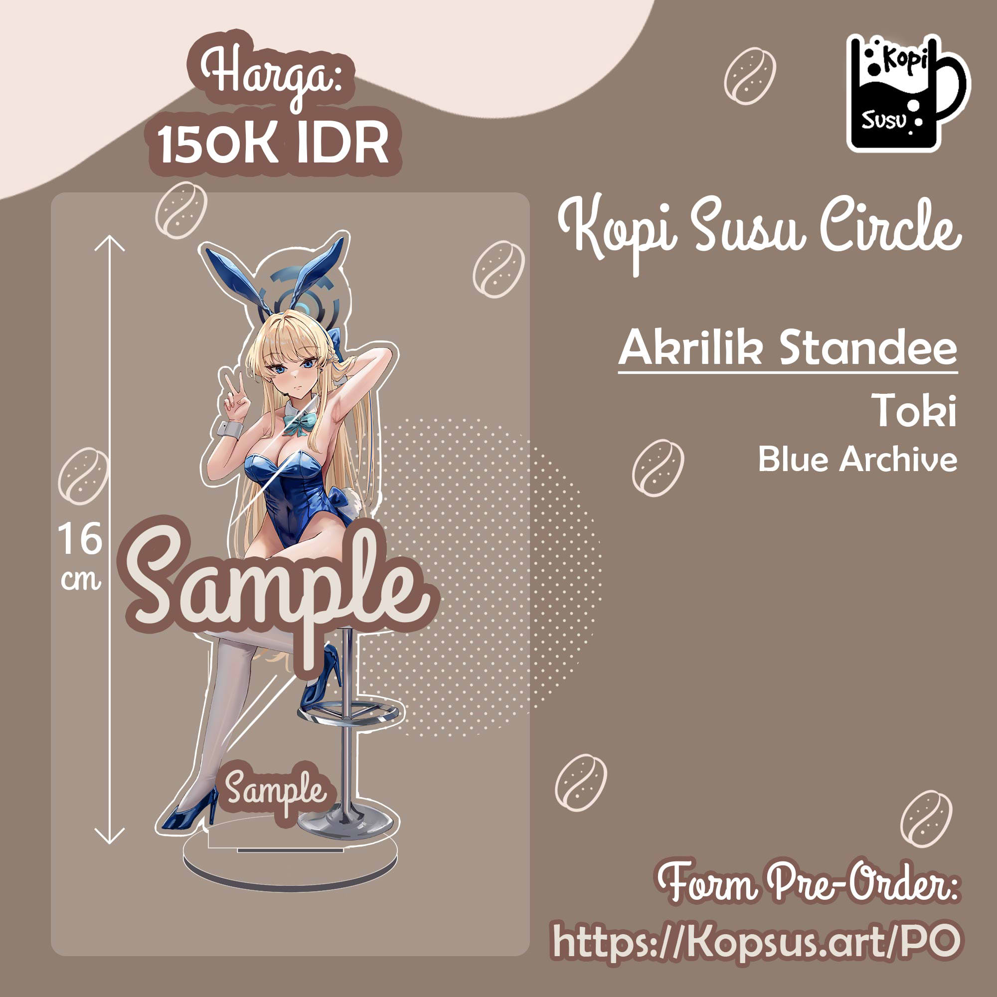 Akrilik Standee Iroha Isshiki, Yui Yuigahama, Yukino Yukinoshita OreGairu, Koharu Hanako, Toki Blue Archive